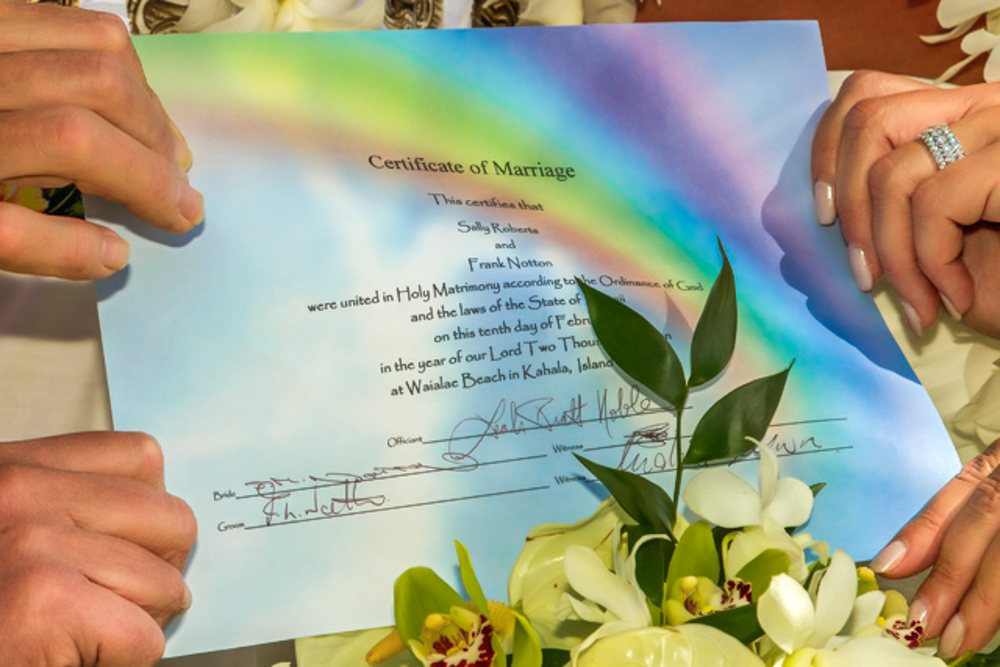 Hawaii Marriage License